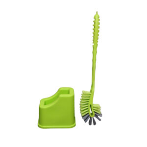 DOUBLE HOCKEY TOILET BRUSH WITH STAND  (TC29)